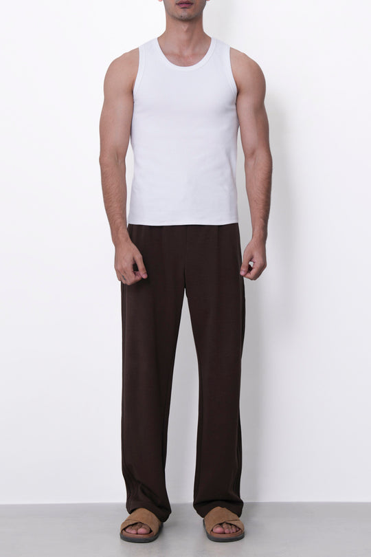 BROWN ESSENTIAL TROUSERS