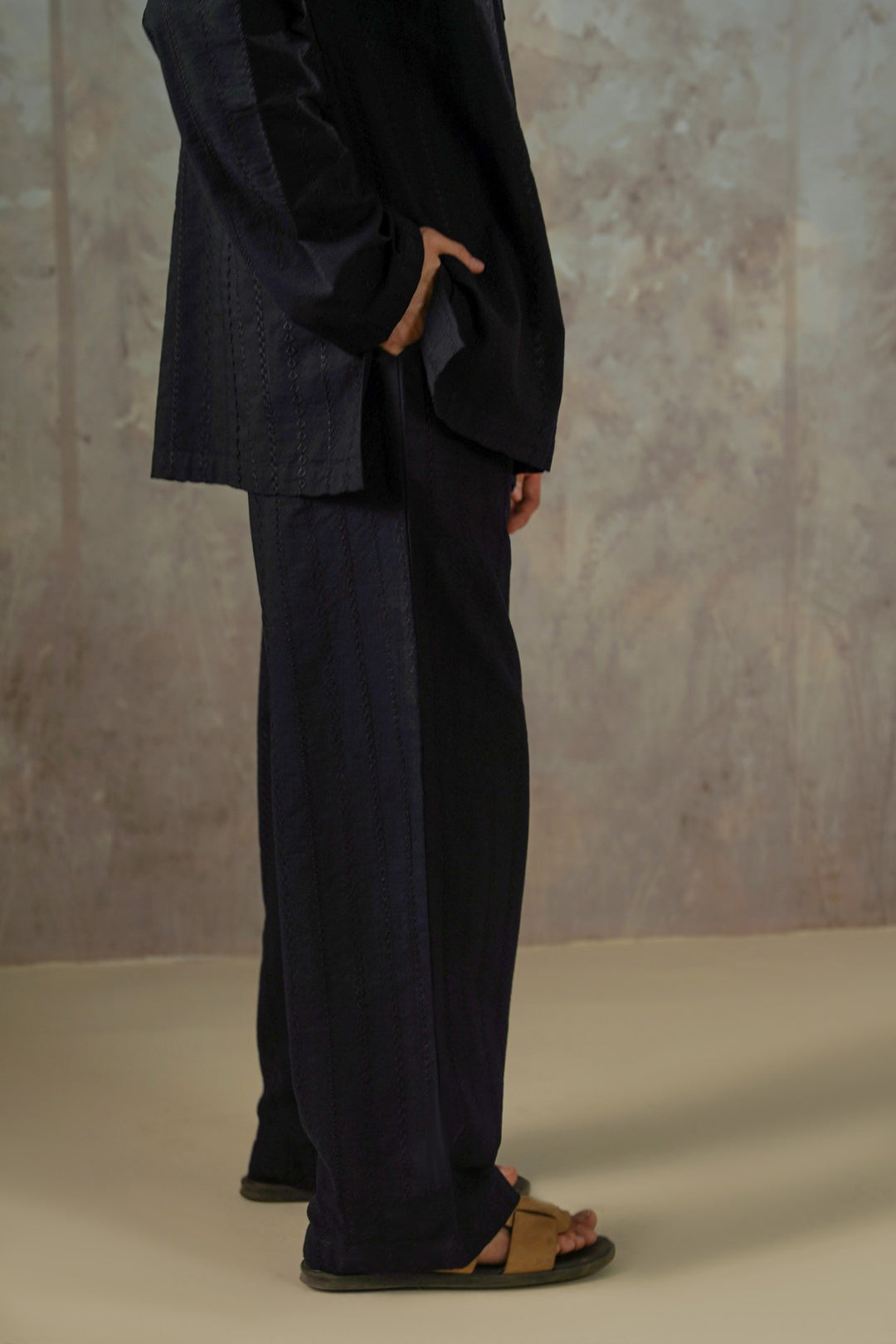 EMBROIDERED STRAIGHT PANTS