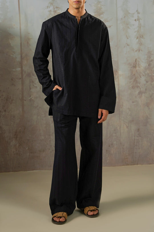 EMBROIDERED STRAIGHT PANTS