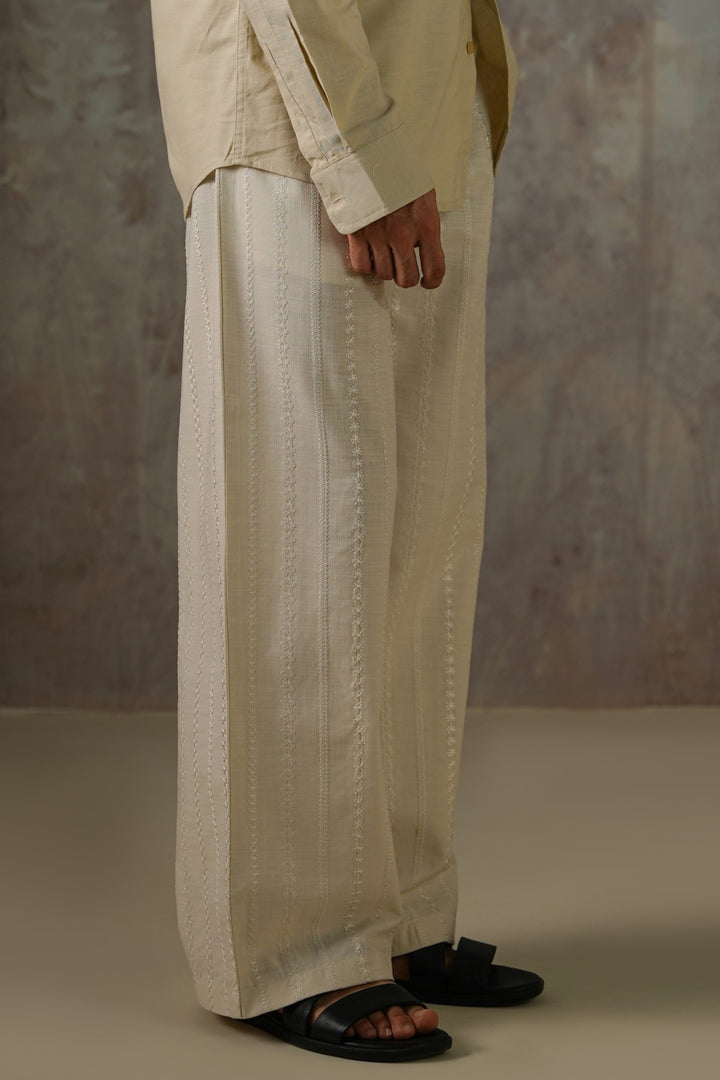 EMBROIDERED STRAIGHT PANTS