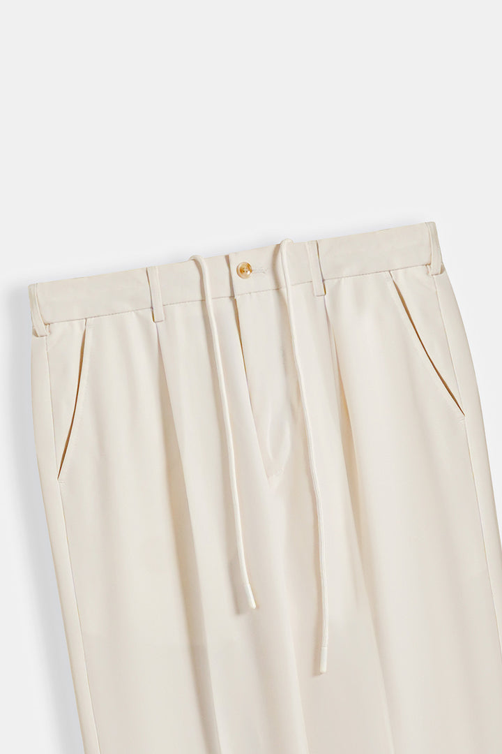 CREAM TAILORED COMFORT PANTS