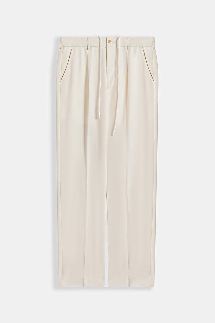 CREAM TAILORED COMFORT PANTS