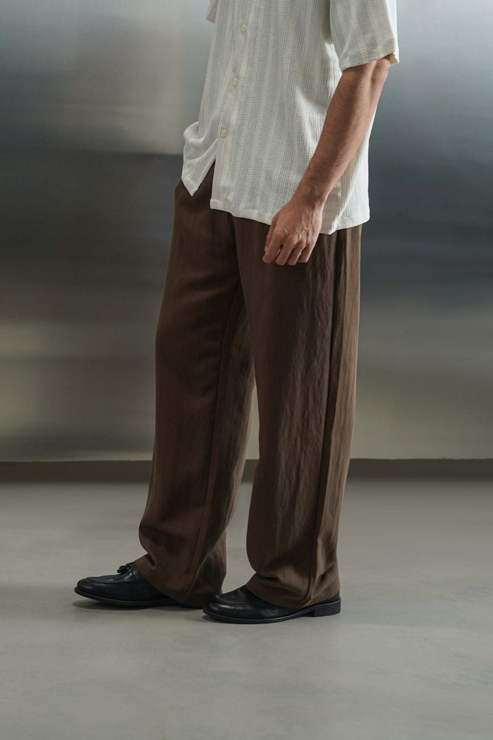 BROWN RESORT TAILORED PANTS
