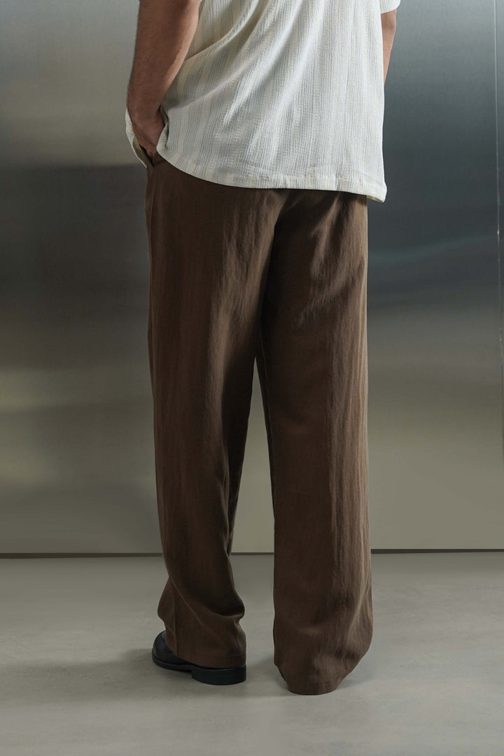 BROWN RESORT TAILORED PANTS