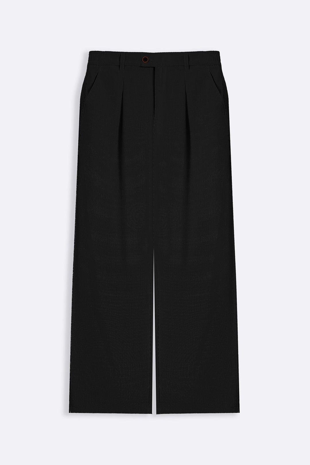 BLACK PLEATED COMFORT PANTS