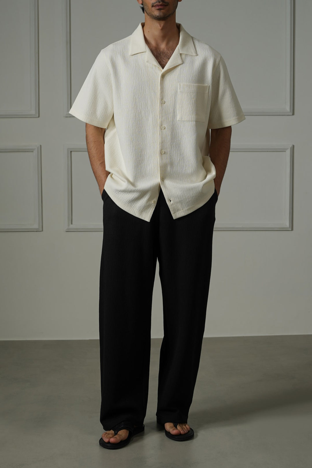 BLACK TENCEL COTTON PANTS