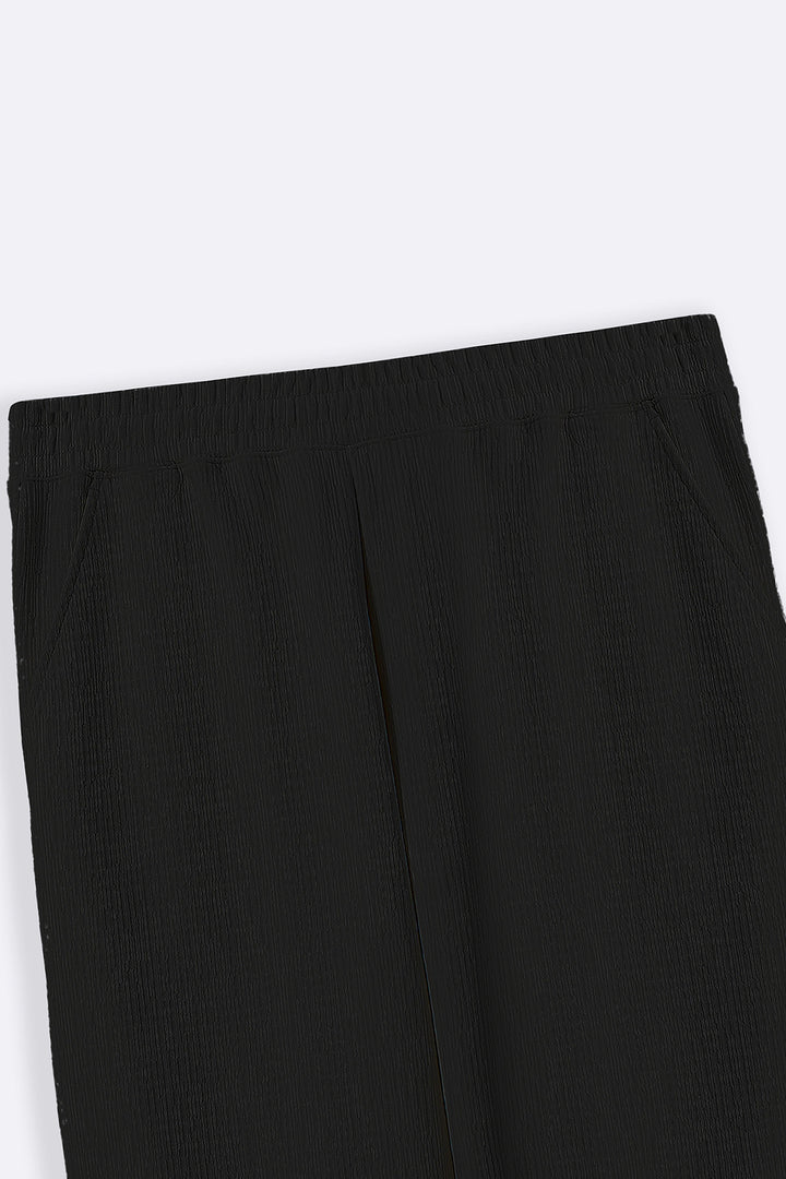 BLACK TENCEL COTTON PANTS