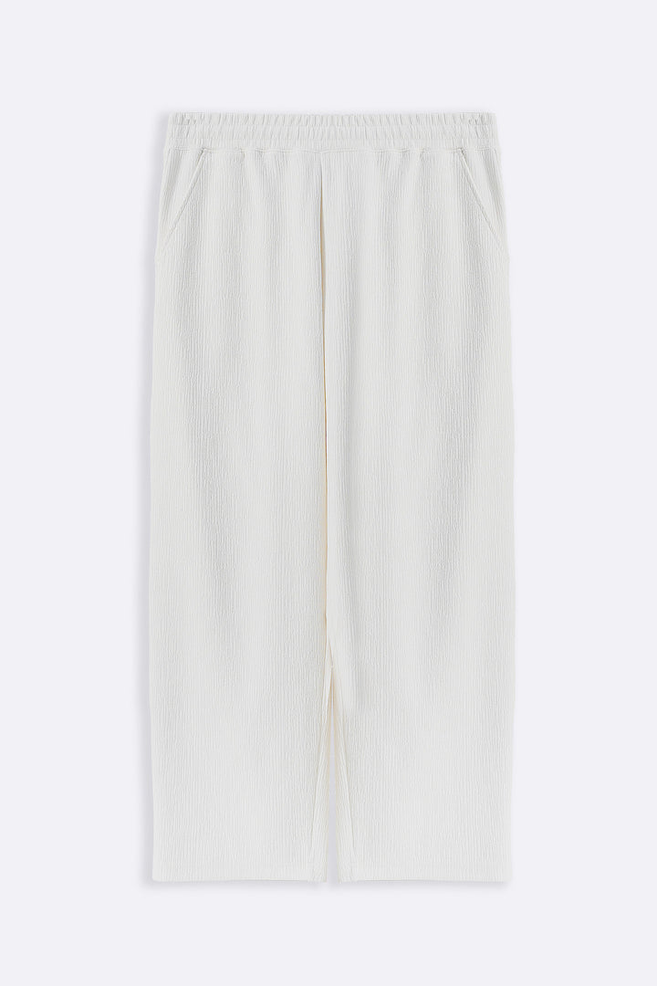 CREAM TENCEL COTTON PANTS