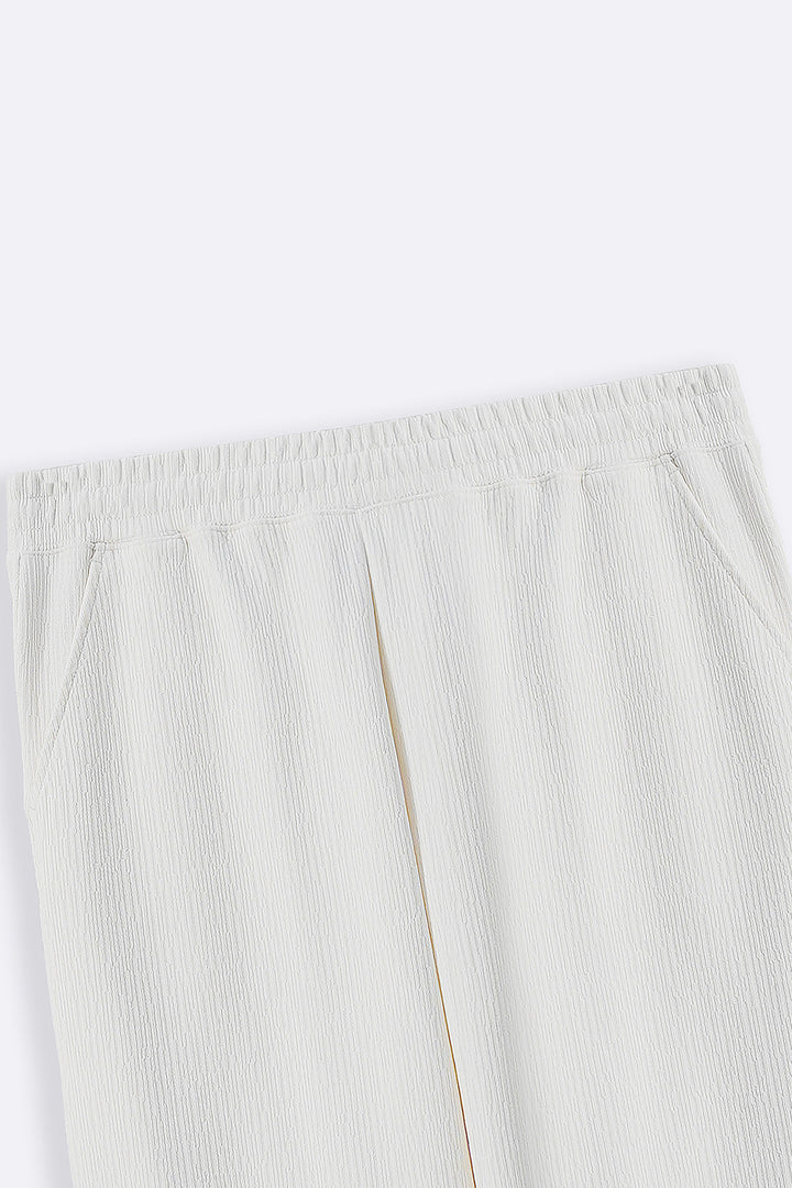 CREAM TENCEL COTTON PANTS