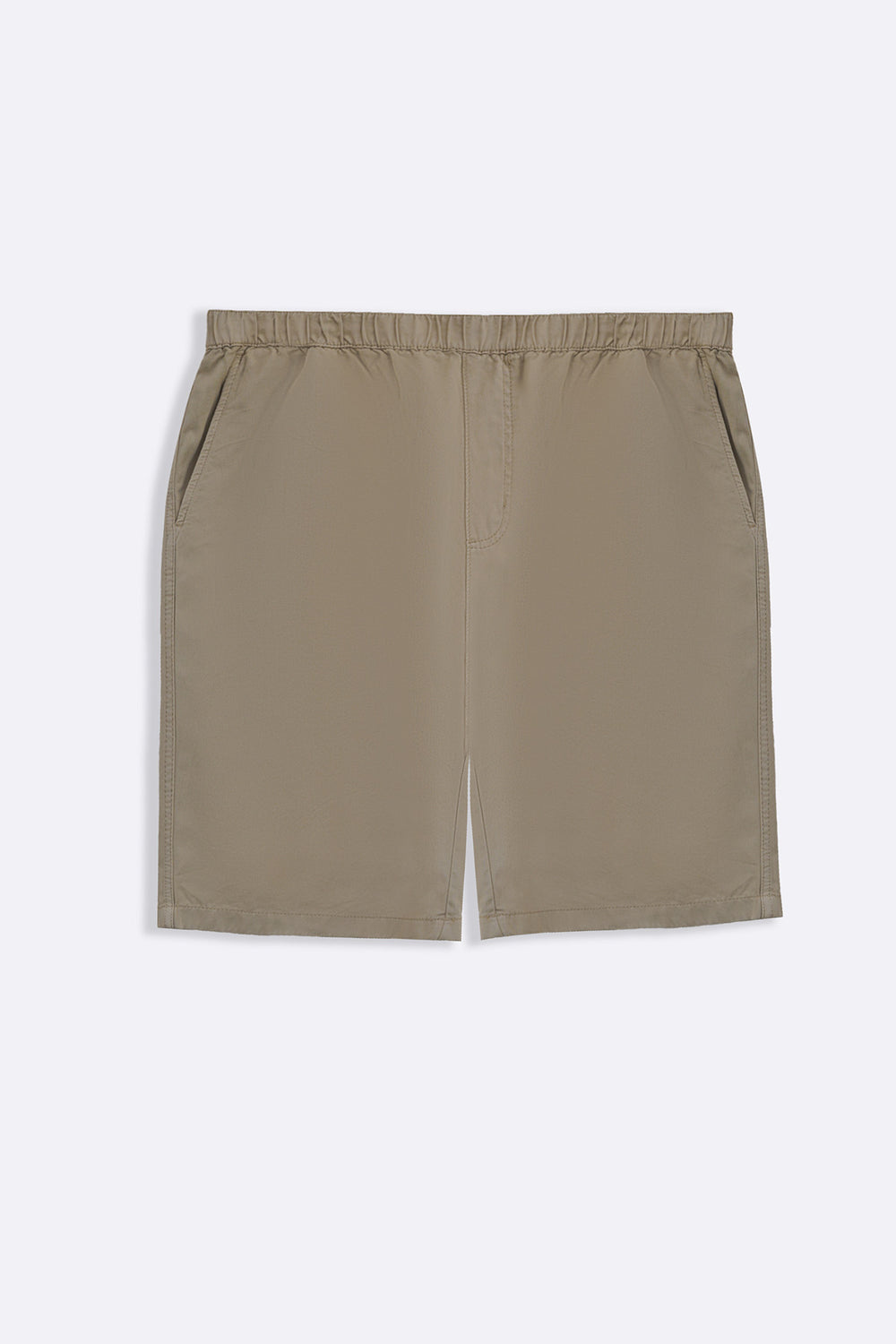 KHAKI TWILL COTTON SHORTS