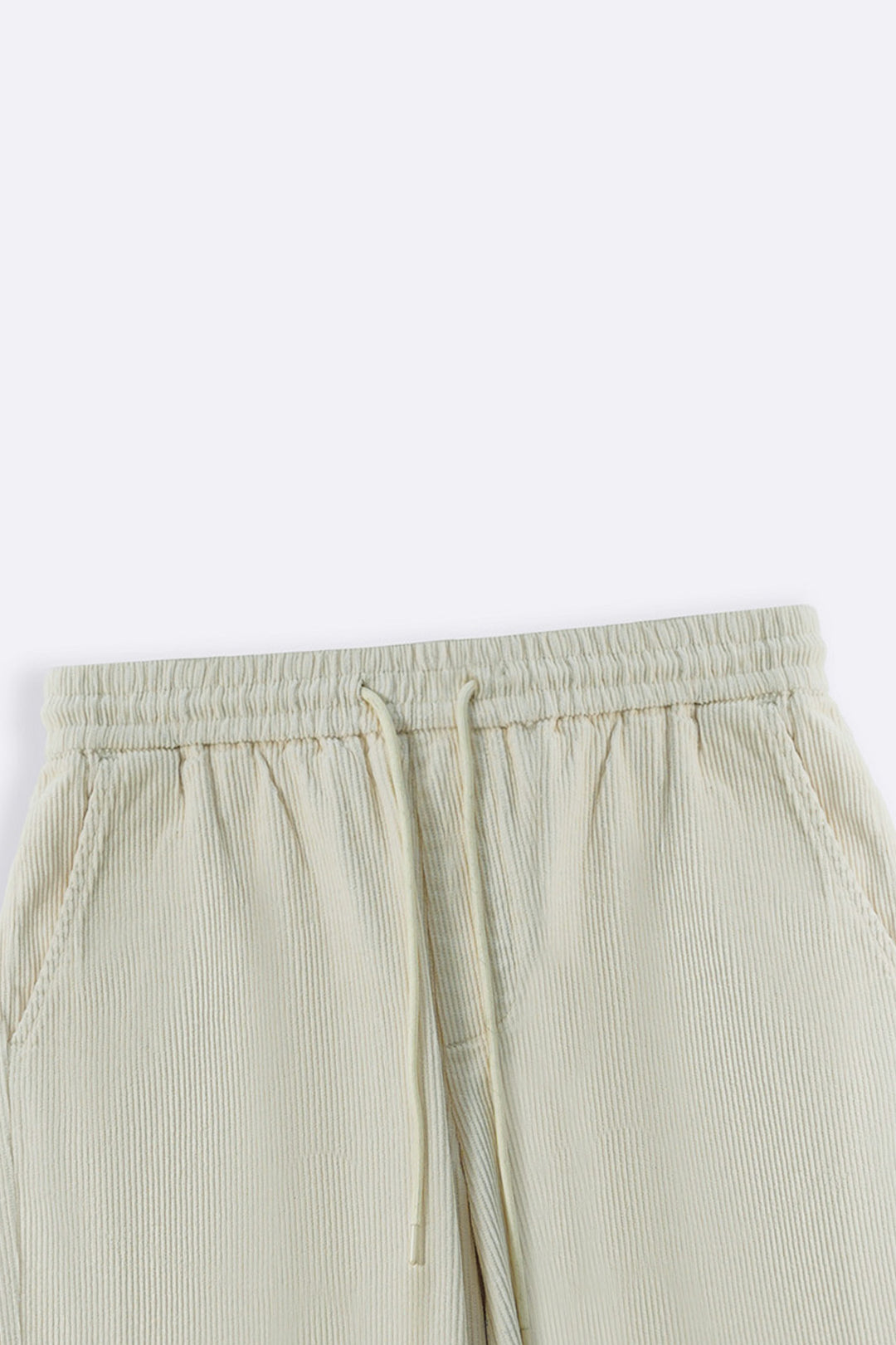 CREAM CORDUROY COTTON SHORTS