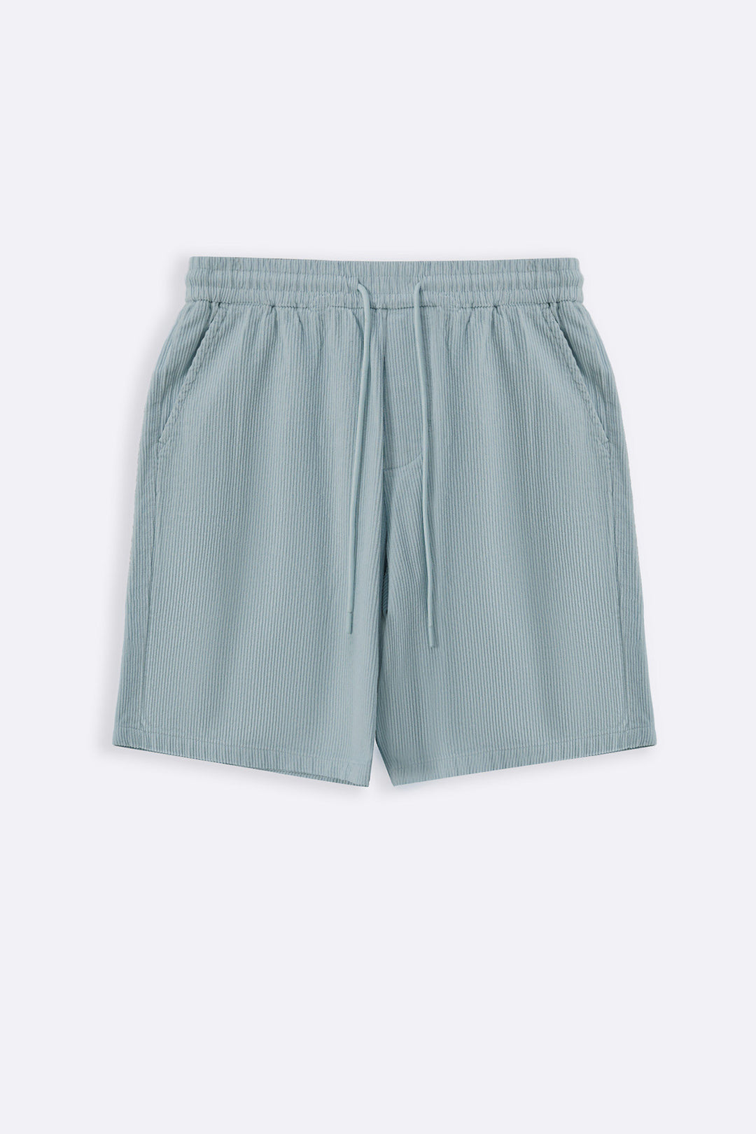 SKY BLUE CORDUROY COTTON SHORTS
