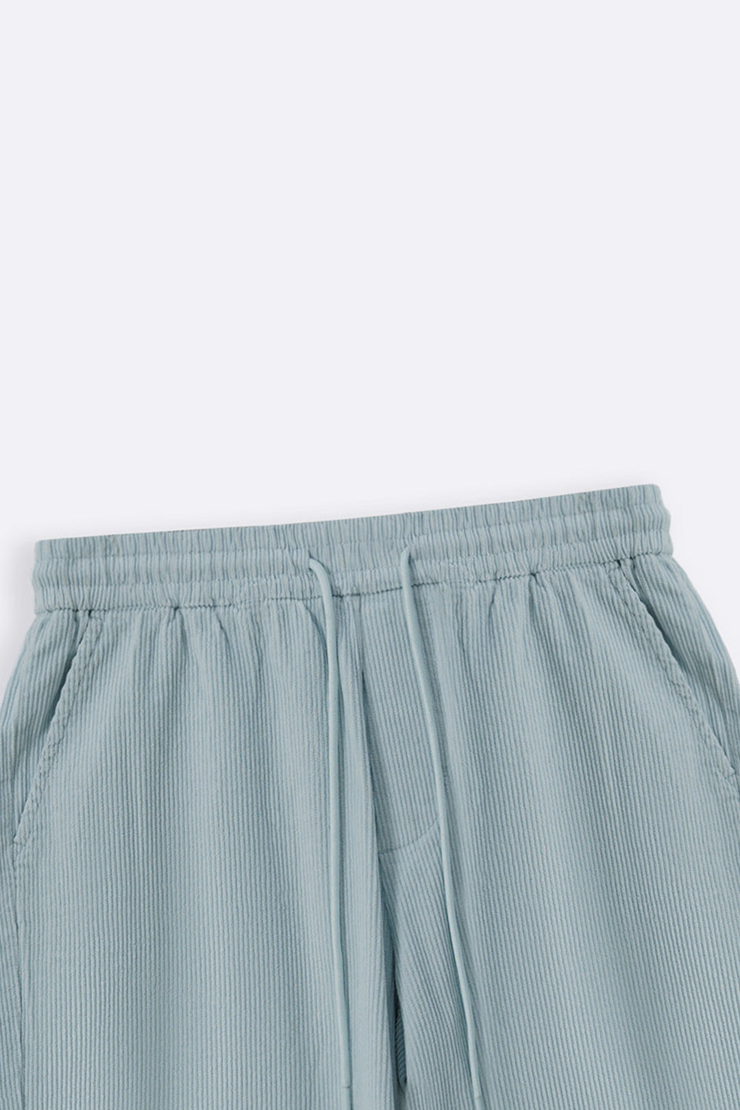 SKY BLUE CORDUROY COTTON SHORTS