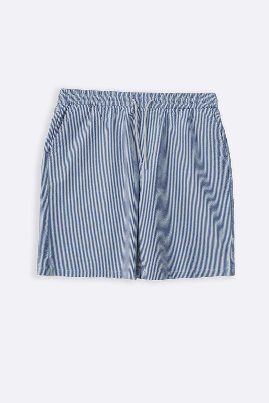 BLUE SEERSUCKER SHORTS