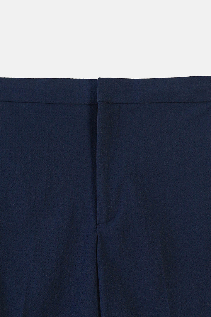 NAVY SEERSUCKER SHORTS