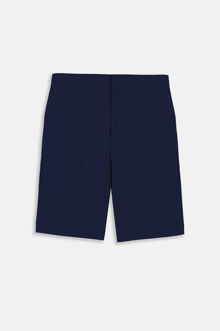 NAVY SEERSUCKER SHORTS
