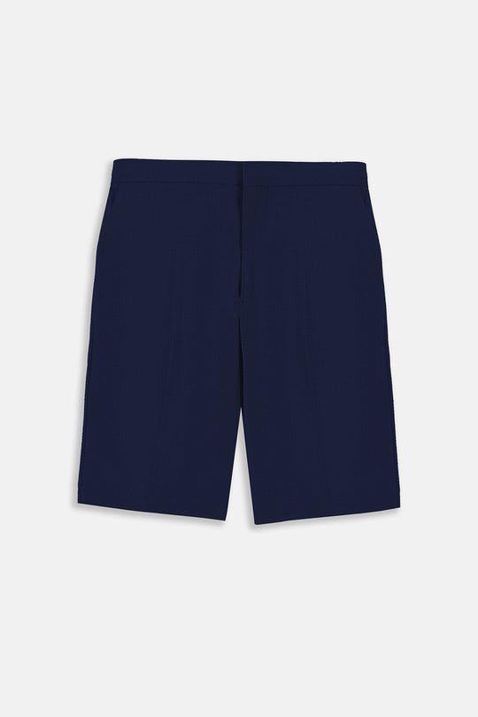 NAVY SEERSUCKER SHORTS