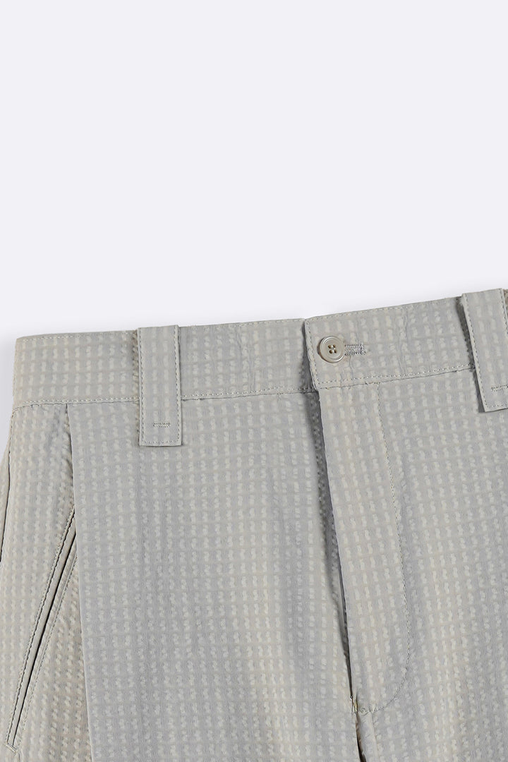TAUPE TEXTURED TAILORED SHORTS
