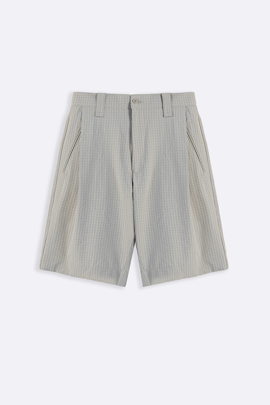 TAUPE TEXTURED TAILORED SHORTS