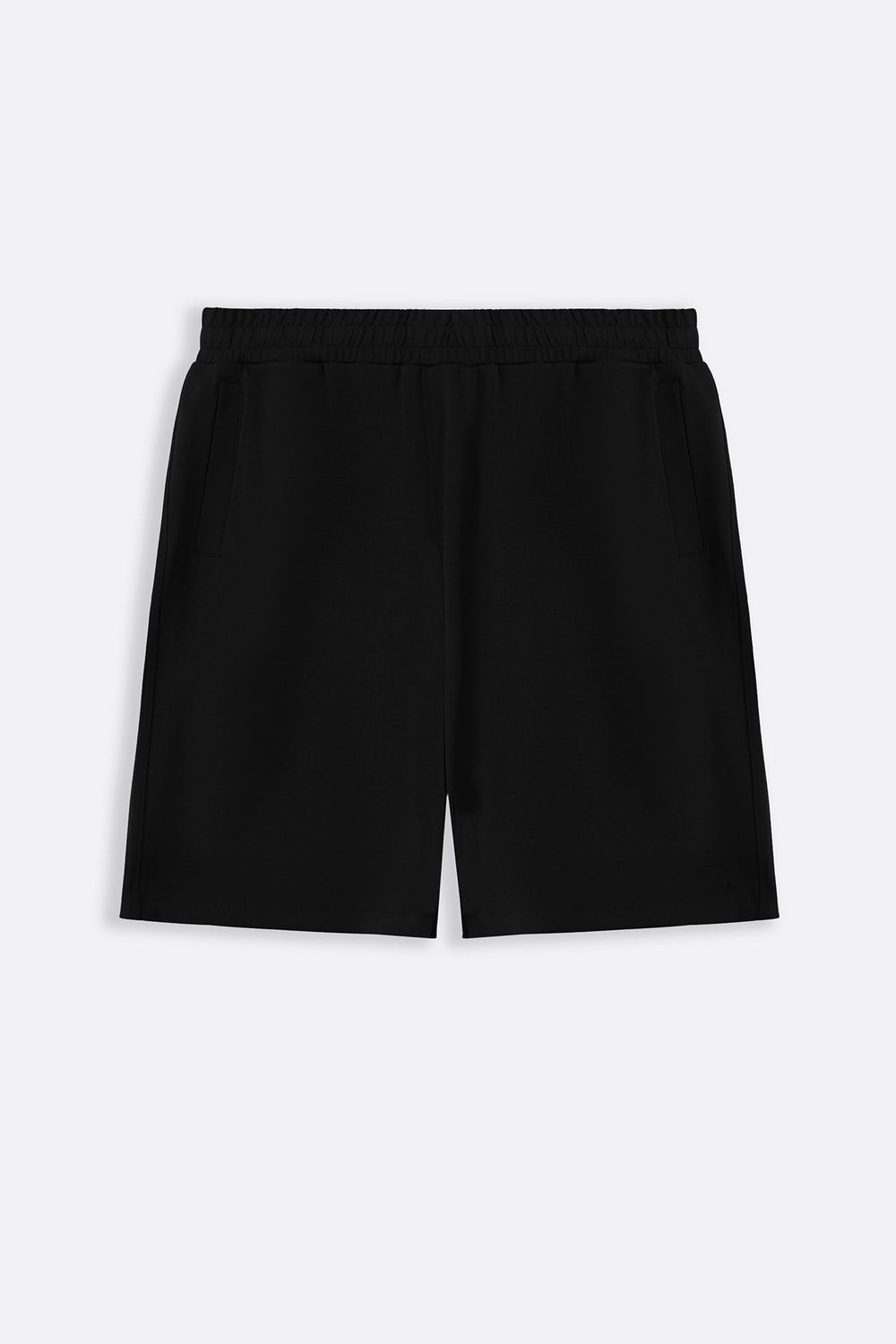 BLACK SOFT WIDE-LEG SHORTS