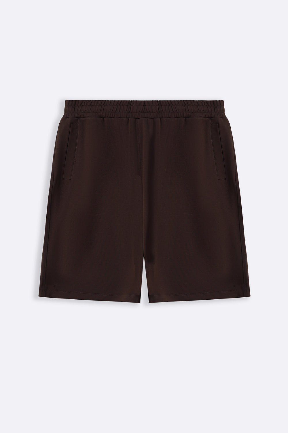 BROWN SOFT WIDE-LEG SHORTS