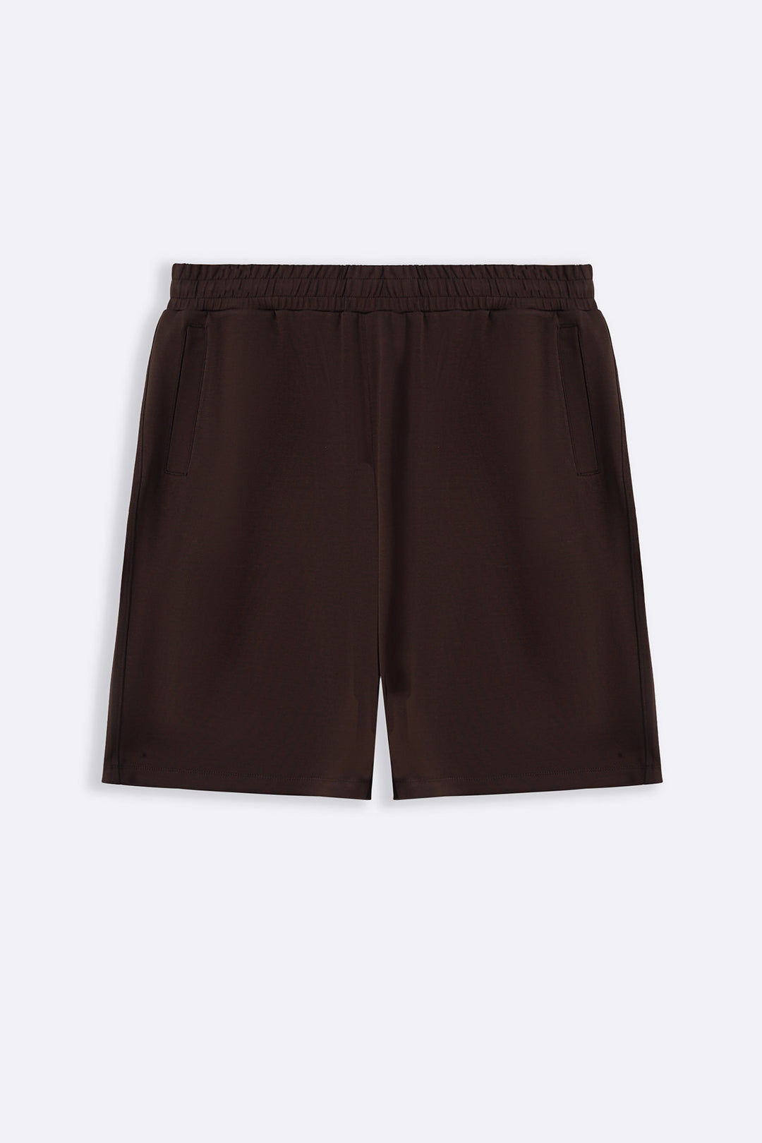 BROWN SOFT WIDE-LEG SHORTS