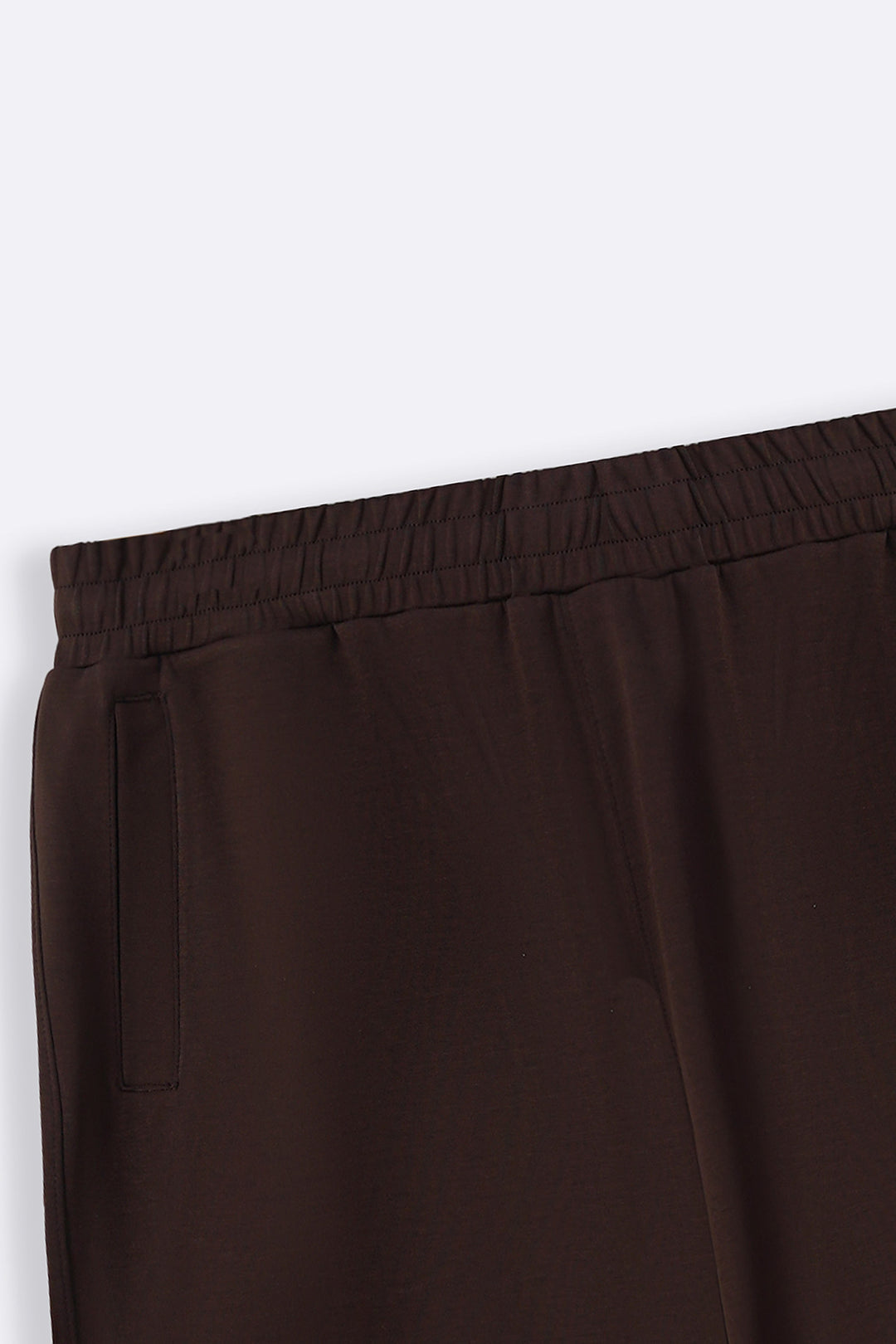 BROWN SOFT WIDE-LEG SHORTS