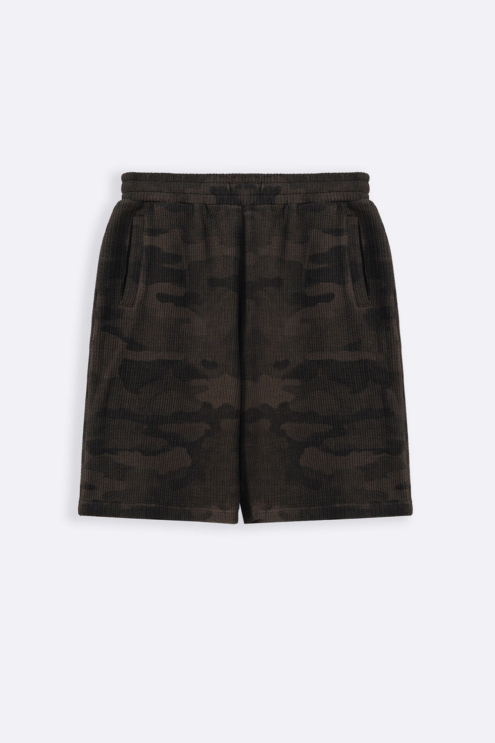 COFFEE CAMO TEXTURED SHORTS