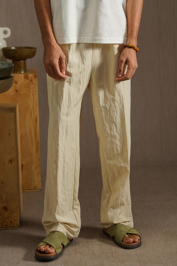BEIGE PALM GROVE PANTS