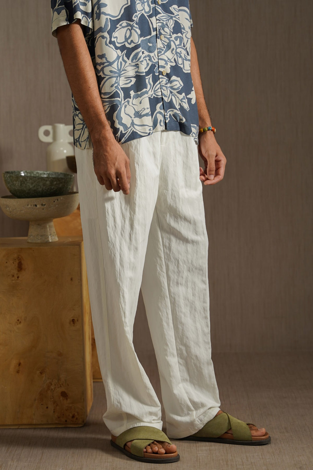WHITE PALM GROVE PANTS