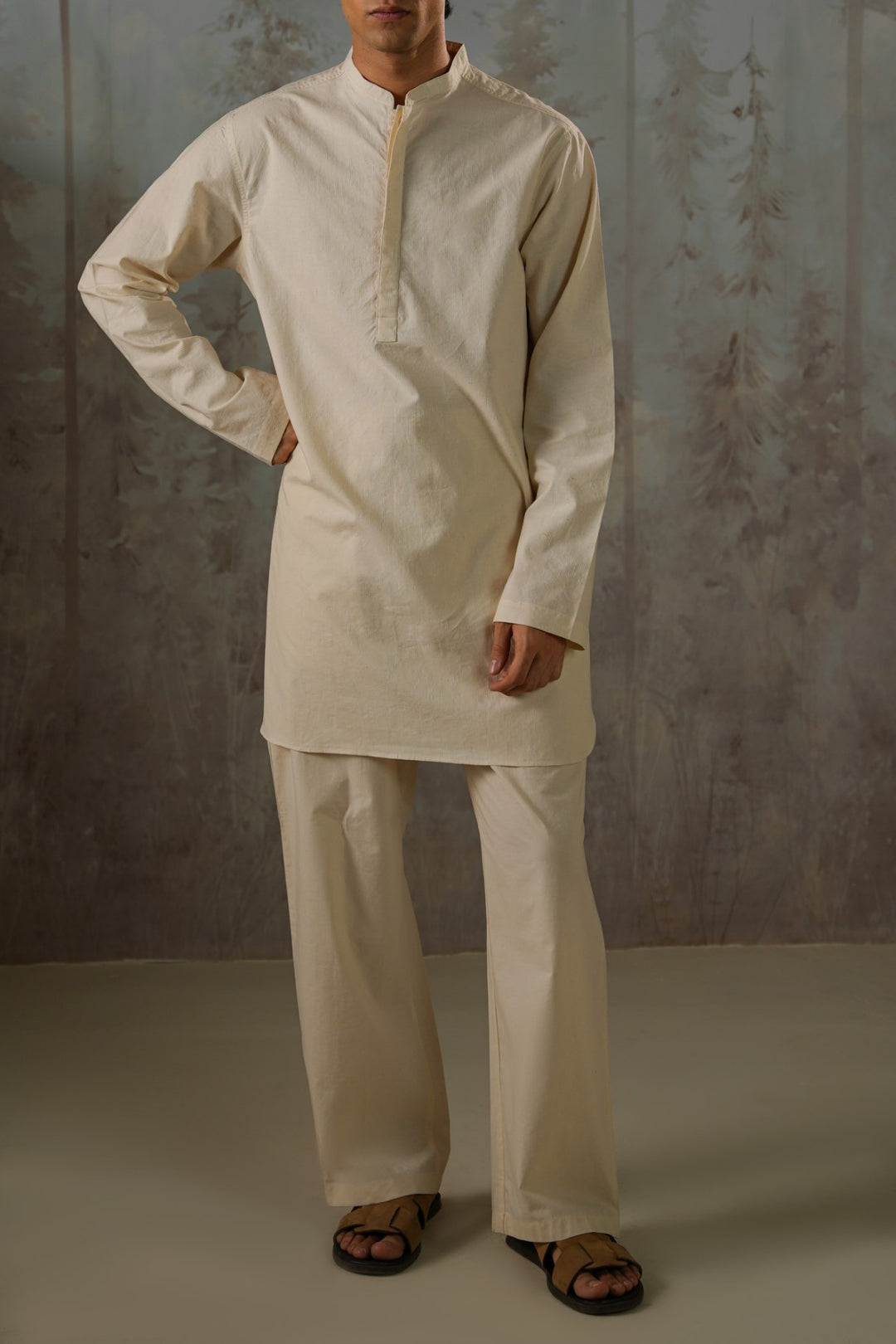 GEOMETRIC COTTON PANTS