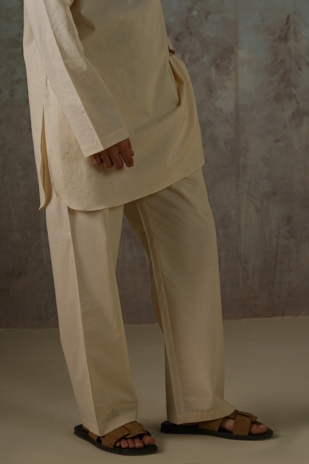 GEOMETRIC COTTON PANTS