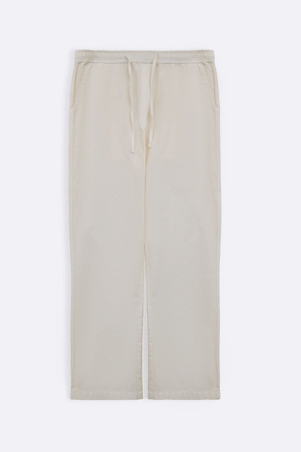 OFF WHITE TEXTURED COTTON PANTS