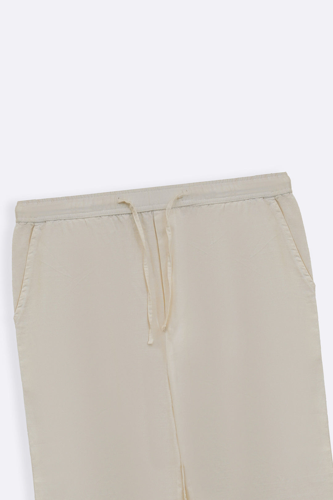 OFF WHITE TEXTURED GEOMETRIC COTTON PANTS