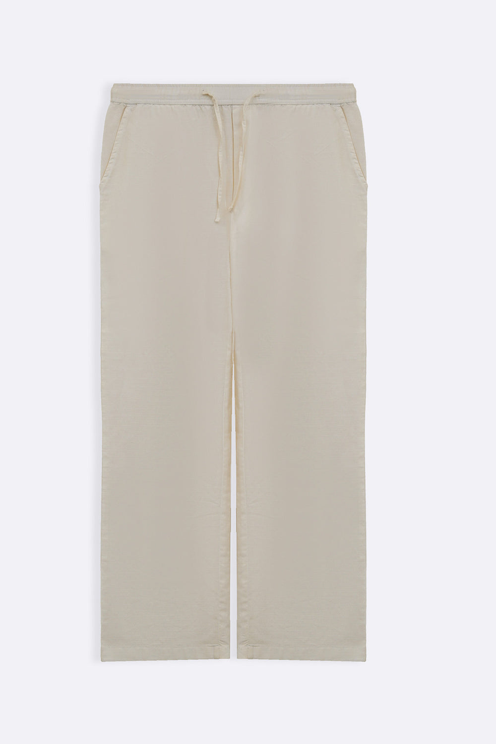 OFF WHITE TEXTURED GEOMETRIC COTTON PANTS