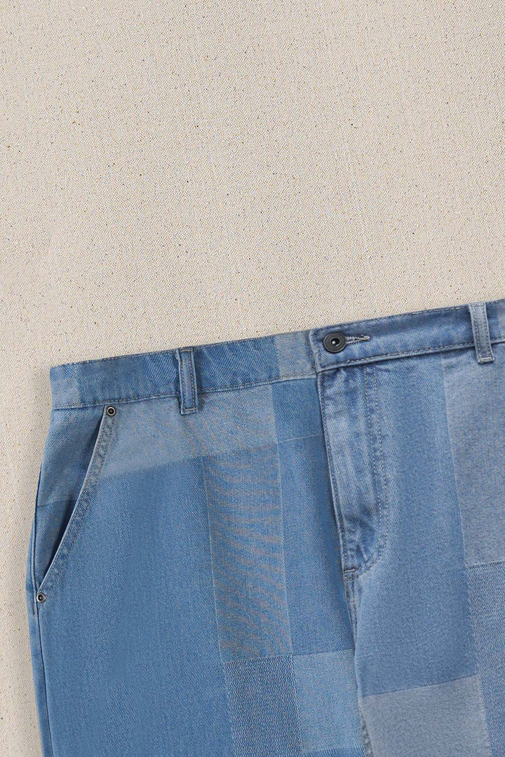 BLUE PATCH EFFECT SHORTS