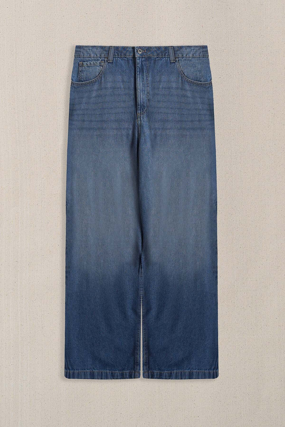 MID BLUE MAN PANTS BALLOON FIT