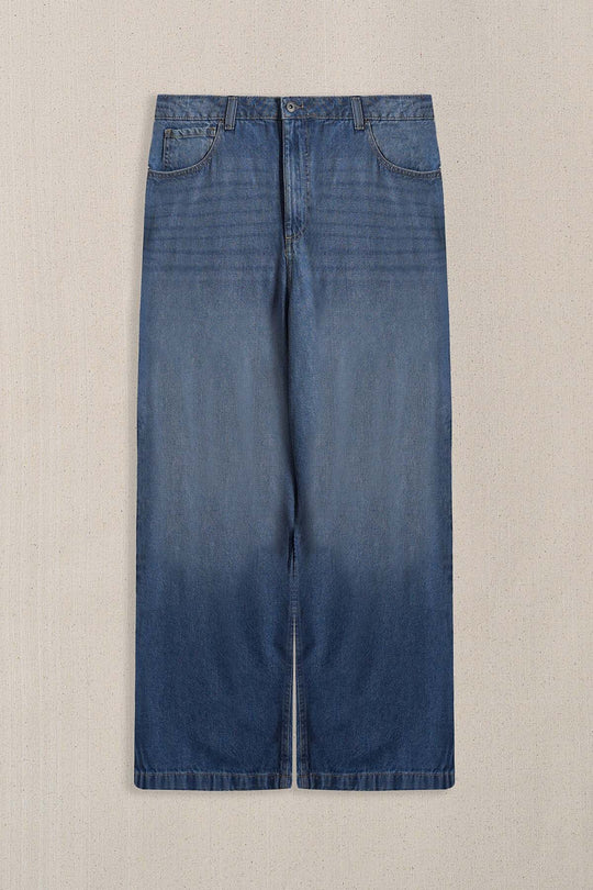 MID BLUE MAN PANTS BALLOON FIT
