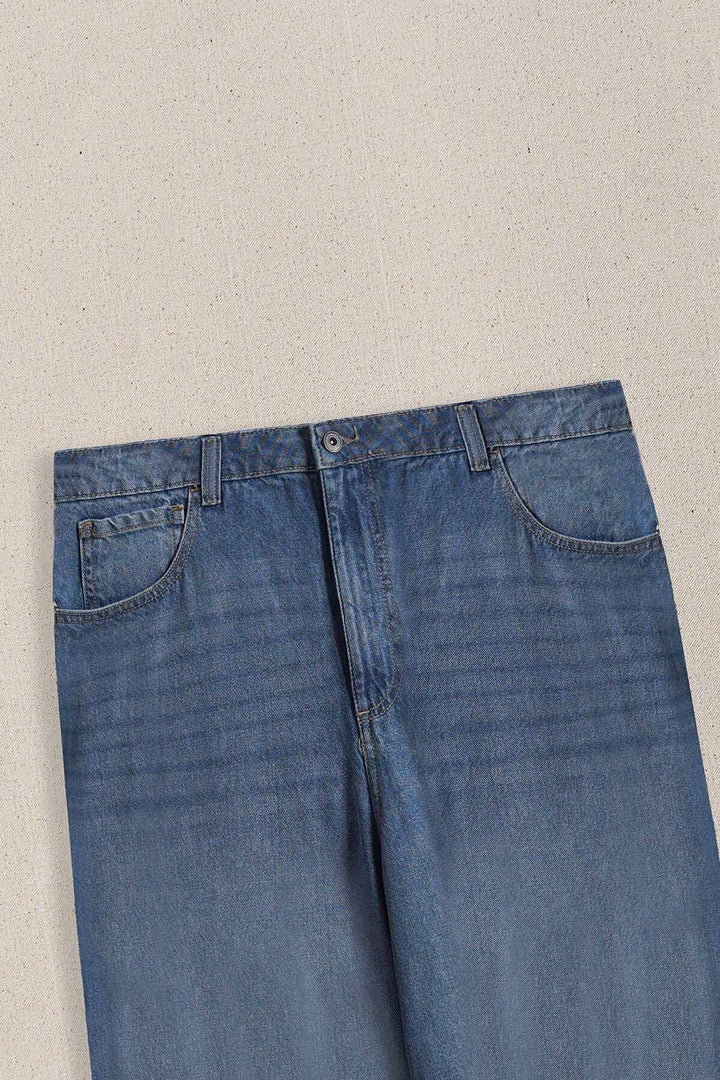 MID BLUE MAN PANTS BALLOON FIT