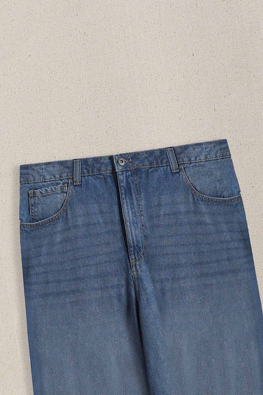 MID BLUE MAN PANTS BALLOON FIT