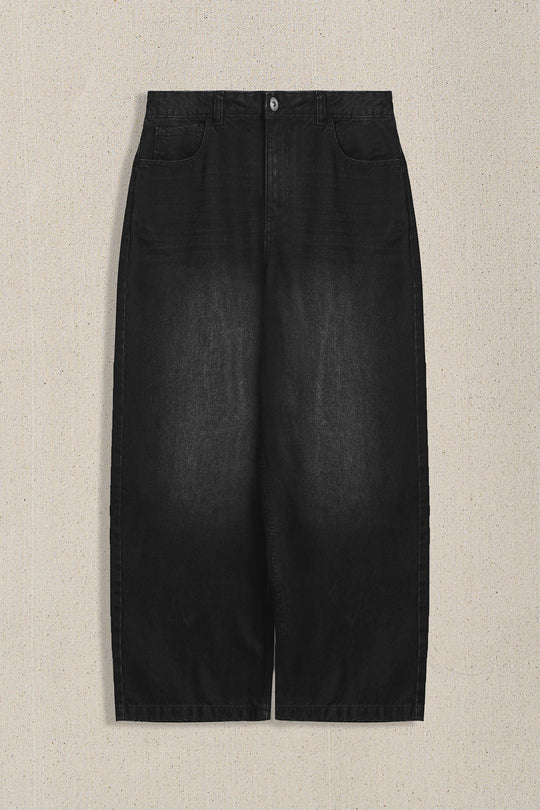 WASHED BLACKED MAN PANTS BALLOON FIT