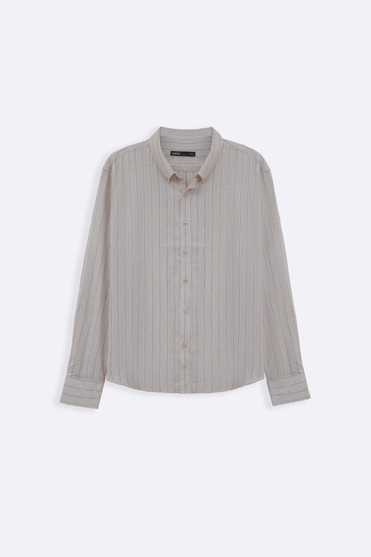 OAT MELANGE STRIPED LINEN BLEND SHIRT