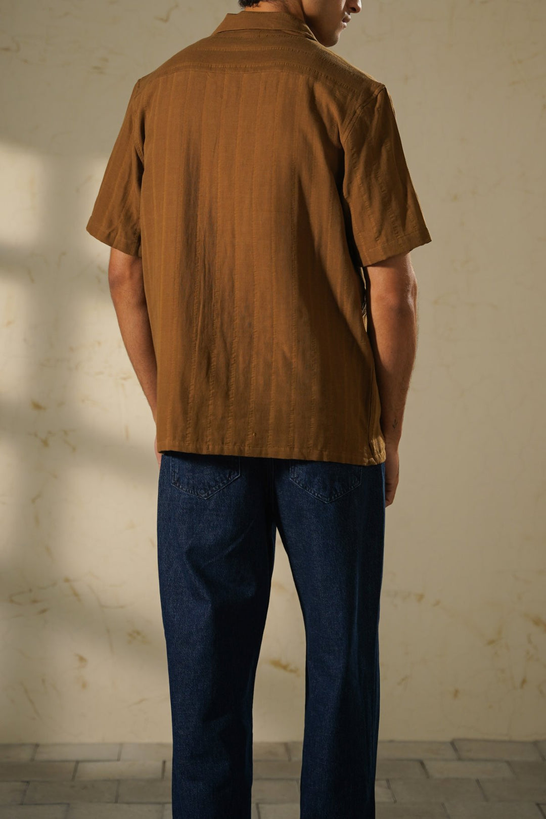 RUST CUBAN JACQUARD SHIRT