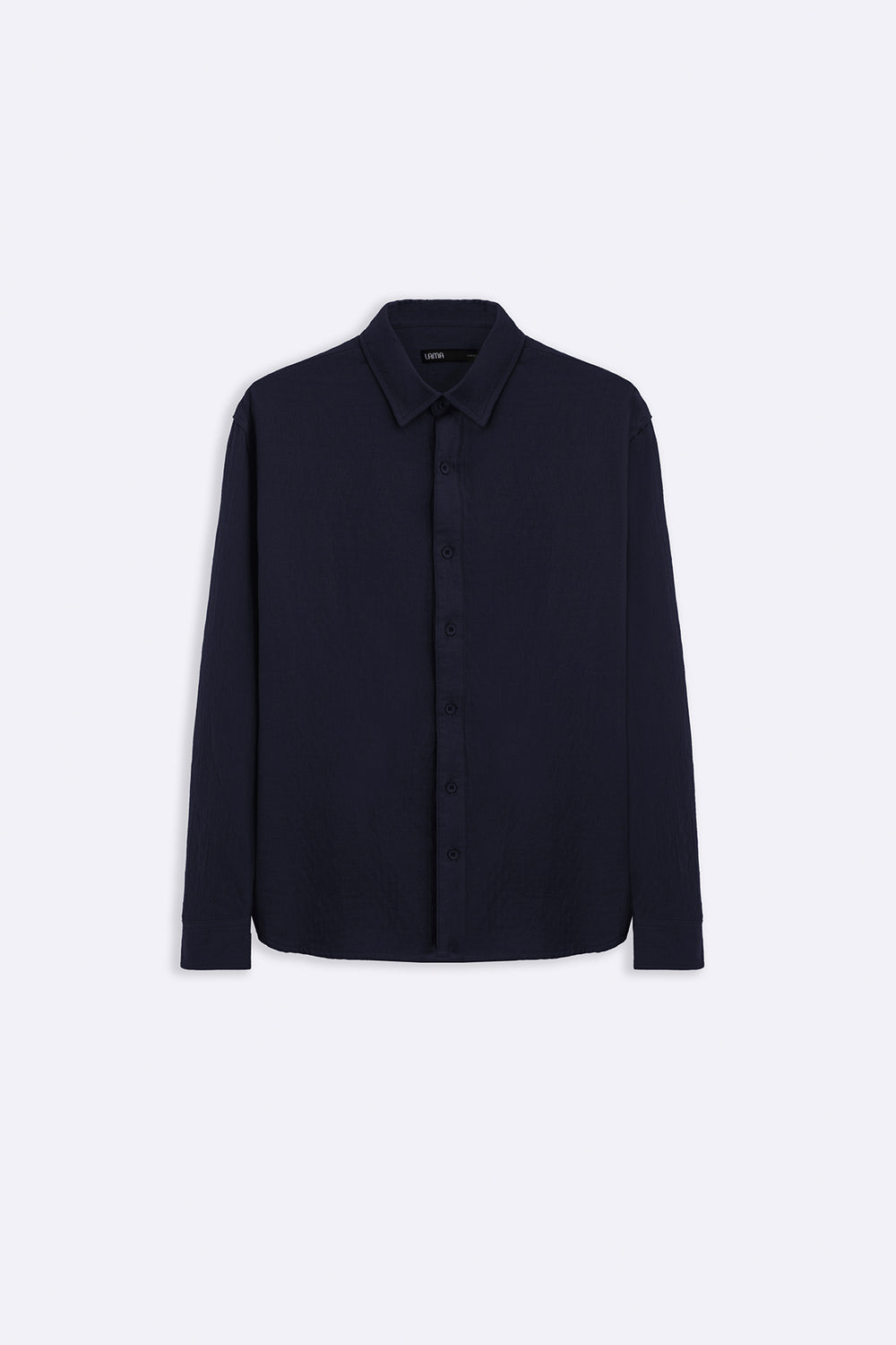 NAVY QUILT EFFECT JACQUARD SHIRT