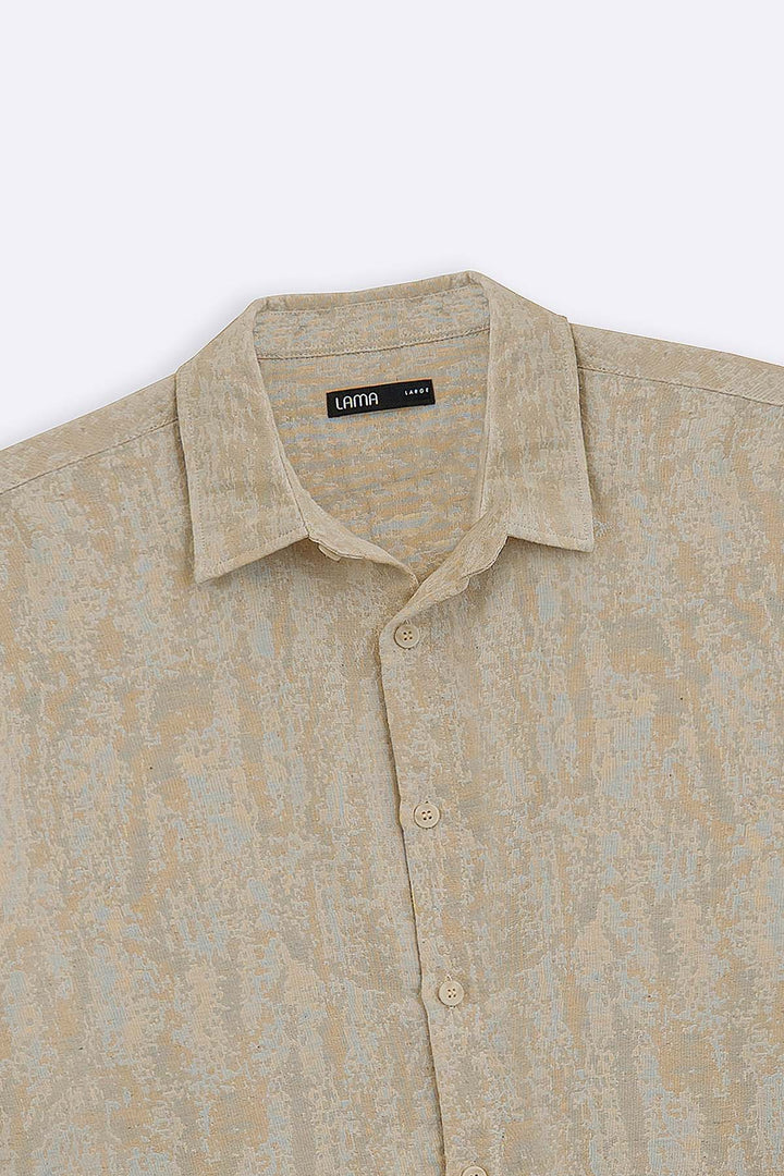 ECRU ABSTRACT JACQUARD SHIRT