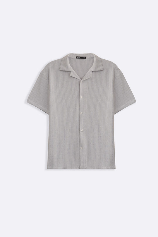 BLUE TEXTURED RESORT SHIRT