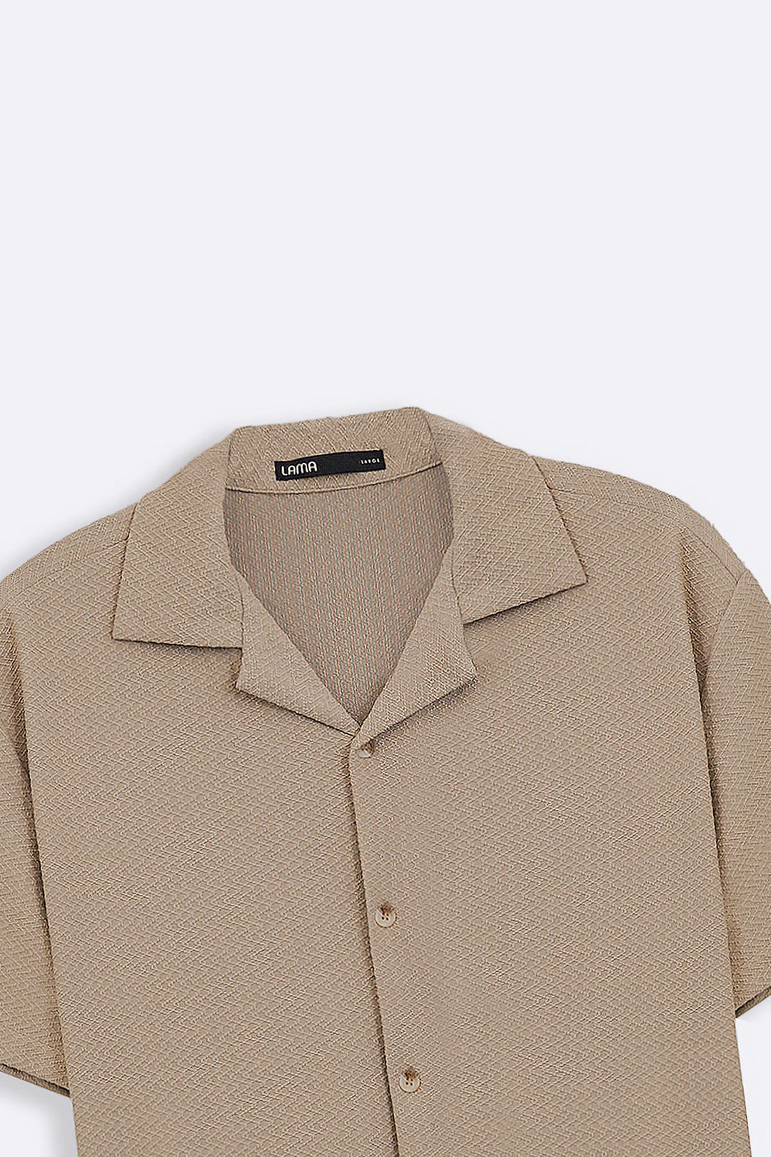 BEIGE SUMMER KNIT BUTTON DOWN