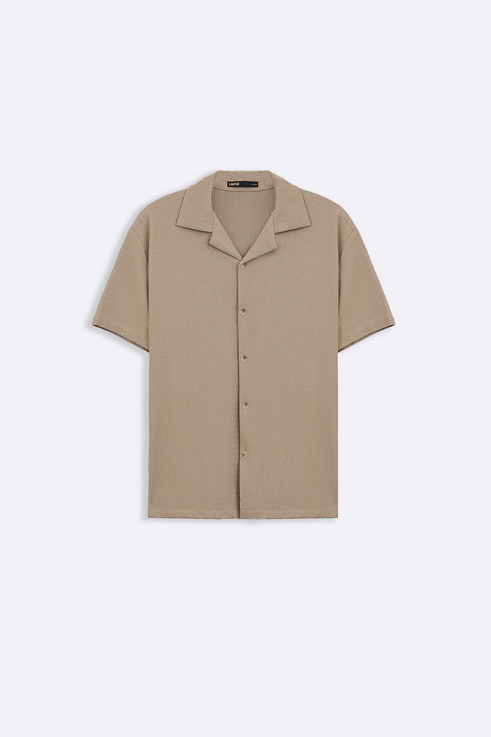 BEIGE SUMMER KNIT BUTTON DOWN