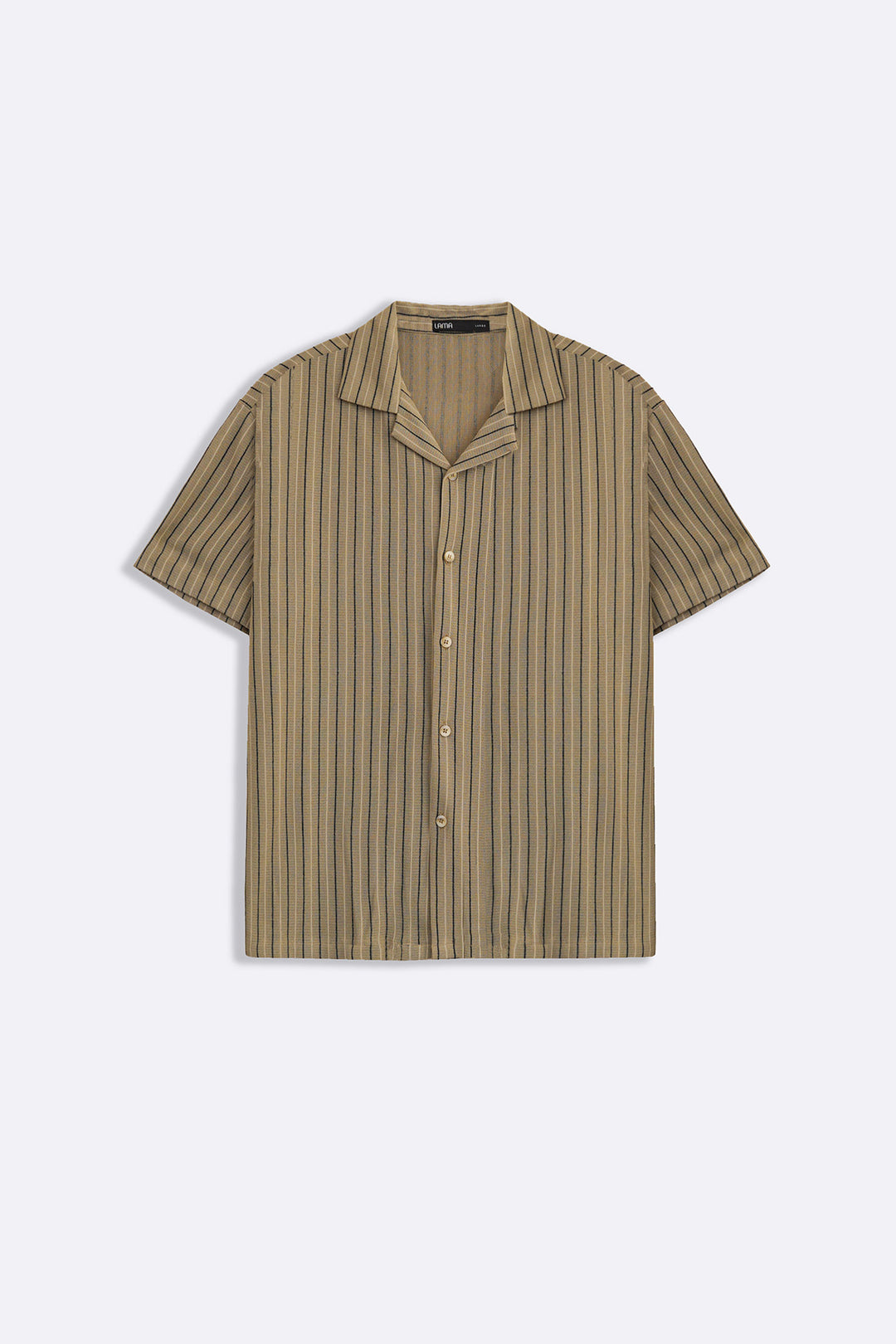 BROWN RELAXED STRIPED SAFARI