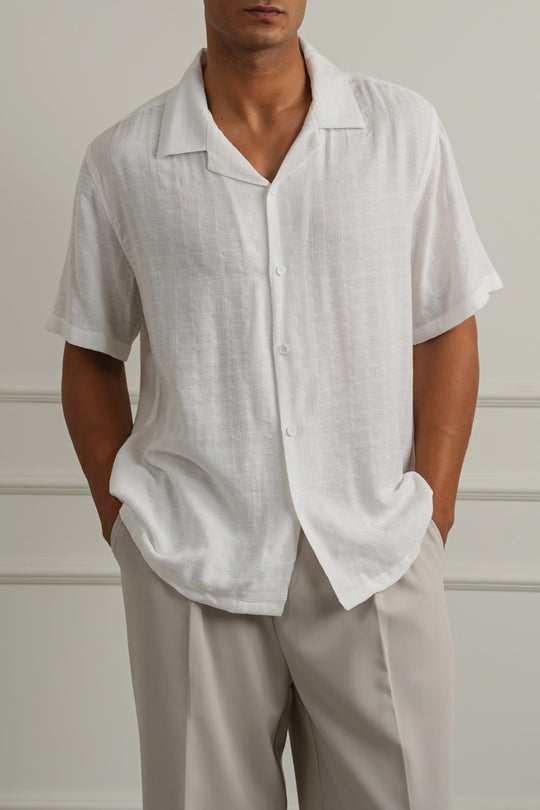WHITE JACQUARD SUMMER SAFARI